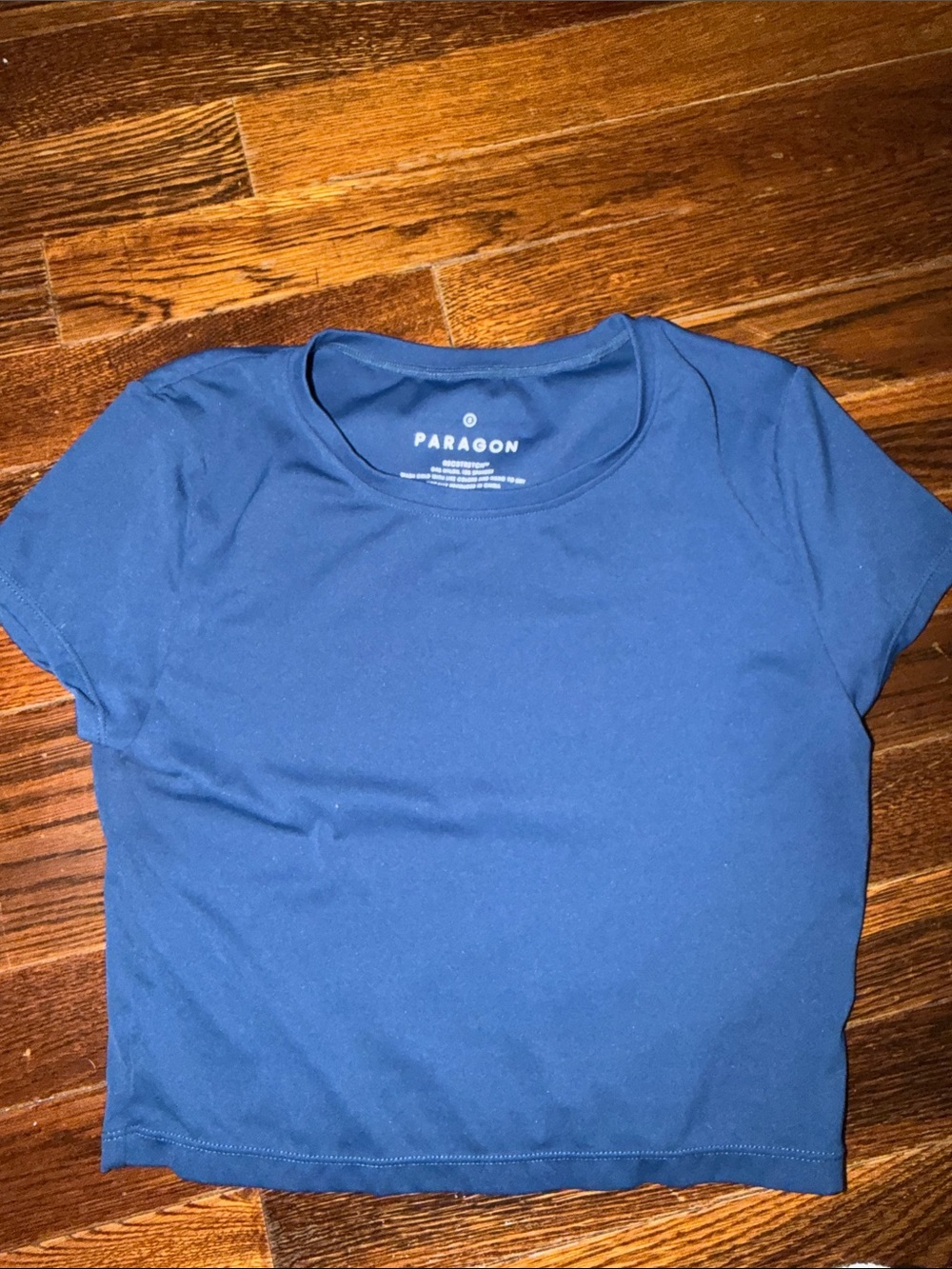 Paragon RecStretch Short Sleeve Crop Navy Blue size S